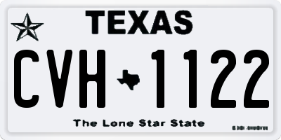TX license plate CVH1122