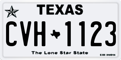TX license plate CVH1123