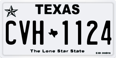 TX license plate CVH1124