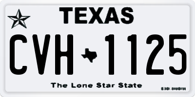 TX license plate CVH1125