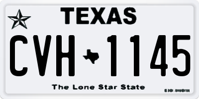 TX license plate CVH1145