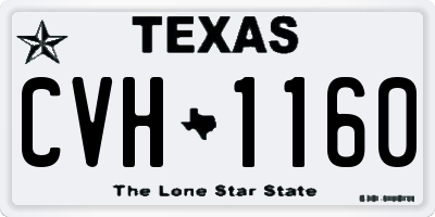TX license plate CVH1160