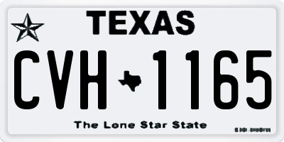 TX license plate CVH1165