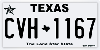 TX license plate CVH1167