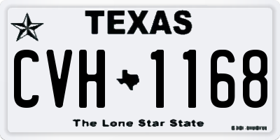 TX license plate CVH1168