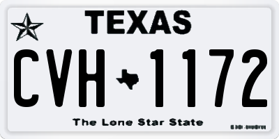 TX license plate CVH1172