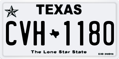 TX license plate CVH1180
