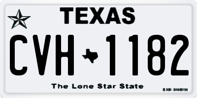 TX license plate CVH1182