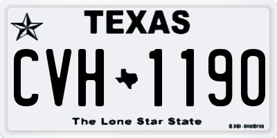 TX license plate CVH1190