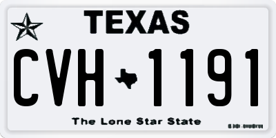 TX license plate CVH1191