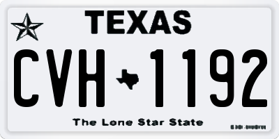 TX license plate CVH1192