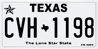 TX license plate CVH1198