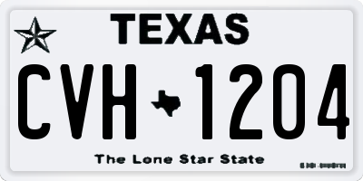 TX license plate CVH1204