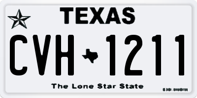 TX license plate CVH1211