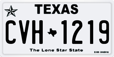 TX license plate CVH1219