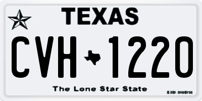 TX license plate CVH1220