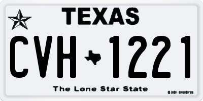 TX license plate CVH1221