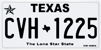 TX license plate CVH1225