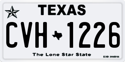 TX license plate CVH1226
