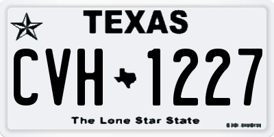 TX license plate CVH1227