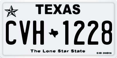 TX license plate CVH1228