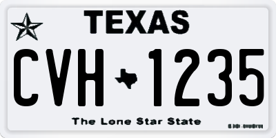 TX license plate CVH1235