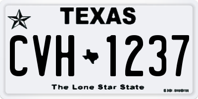 TX license plate CVH1237
