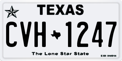 TX license plate CVH1247