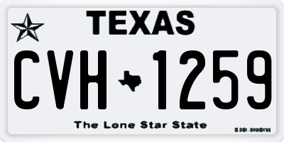 TX license plate CVH1259