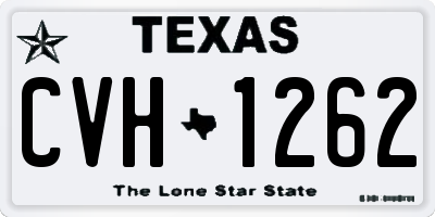 TX license plate CVH1262
