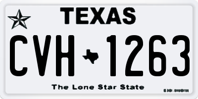 TX license plate CVH1263