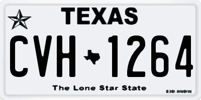 TX license plate CVH1264