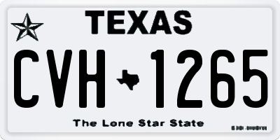 TX license plate CVH1265