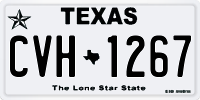 TX license plate CVH1267