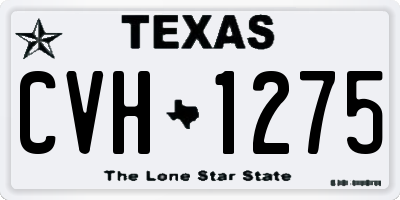 TX license plate CVH1275