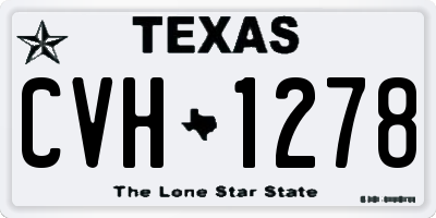 TX license plate CVH1278