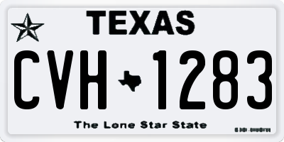 TX license plate CVH1283