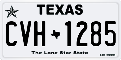 TX license plate CVH1285