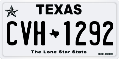 TX license plate CVH1292