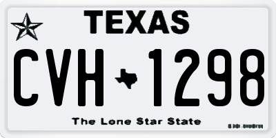 TX license plate CVH1298