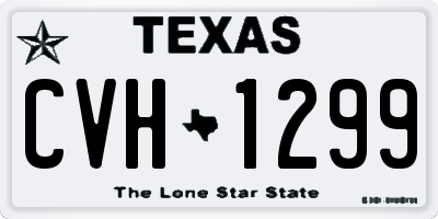 TX license plate CVH1299