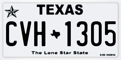 TX license plate CVH1305
