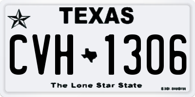 TX license plate CVH1306