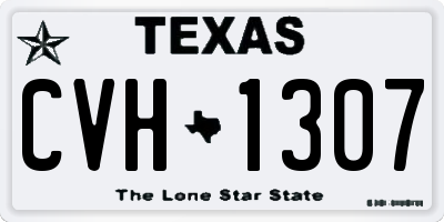 TX license plate CVH1307