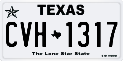 TX license plate CVH1317