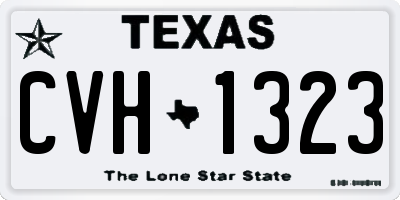 TX license plate CVH1323