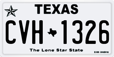 TX license plate CVH1326