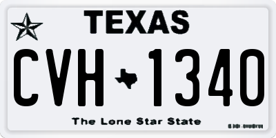 TX license plate CVH1340