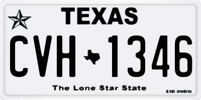 TX license plate CVH1346