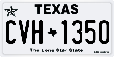 TX license plate CVH1350
